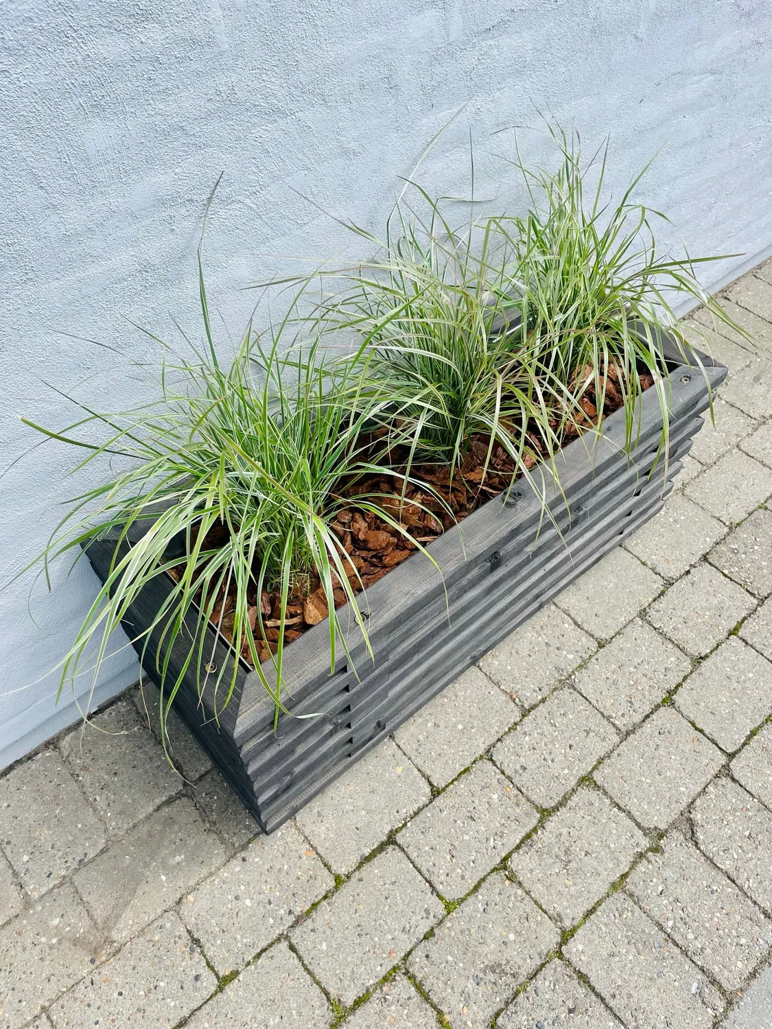 Kabeltromlen Luksus plantekasse sort 95 cm på hjul