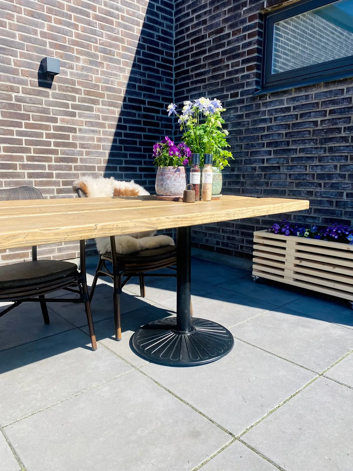 Kabeltromlen havebord 180 cm genbrugsplanker Fenris