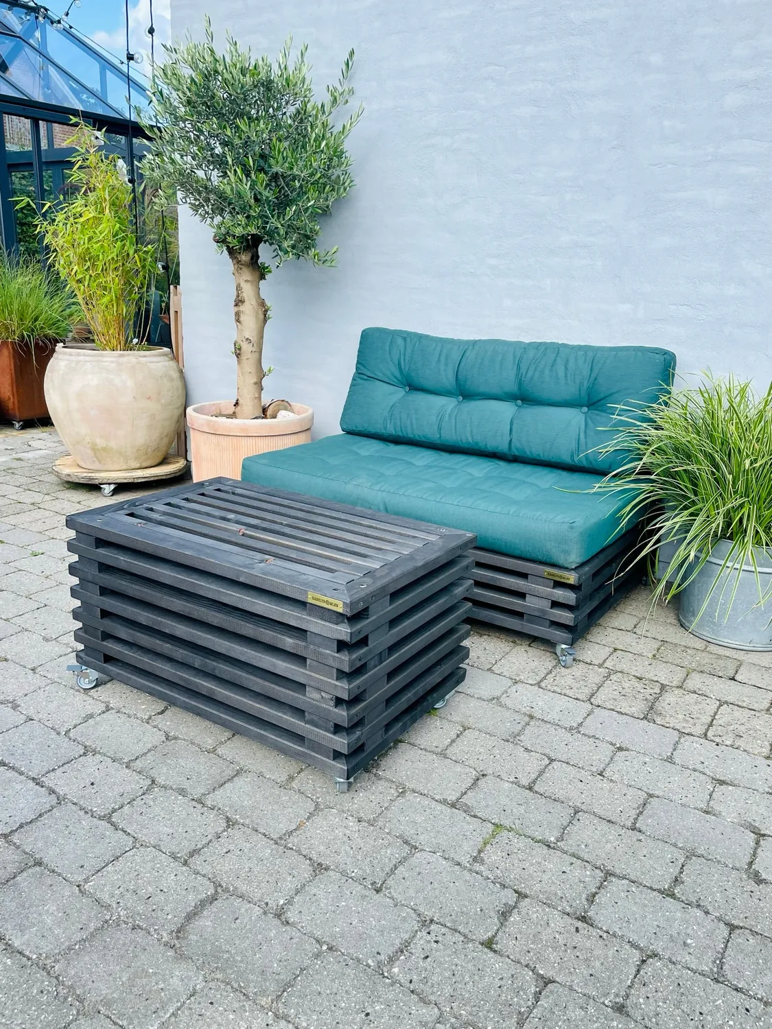 Kabeltromlen Pallesofa Traller Loungesofa 120x80 ubehandlet