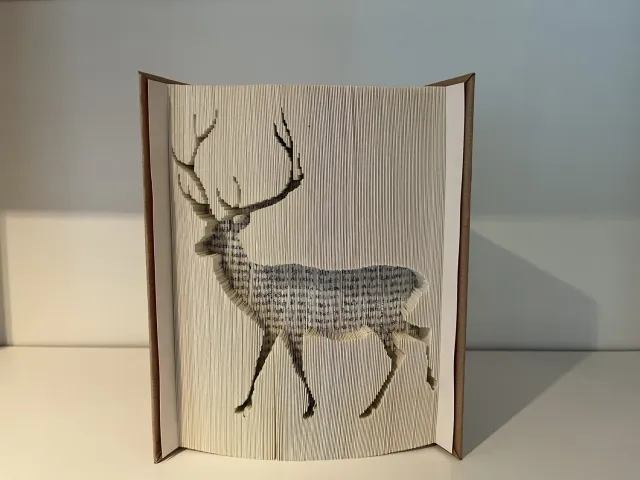 Oh My Deer Buchfaltkunst bogfoldning hjort silhuet