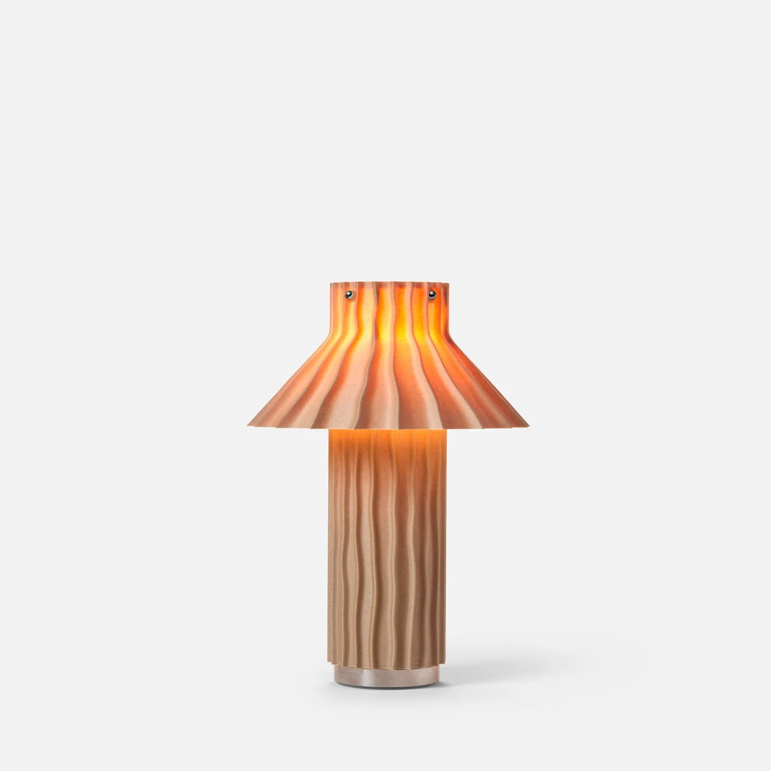 HYFER OBJECTS Kakta Small bordlampe linen varm