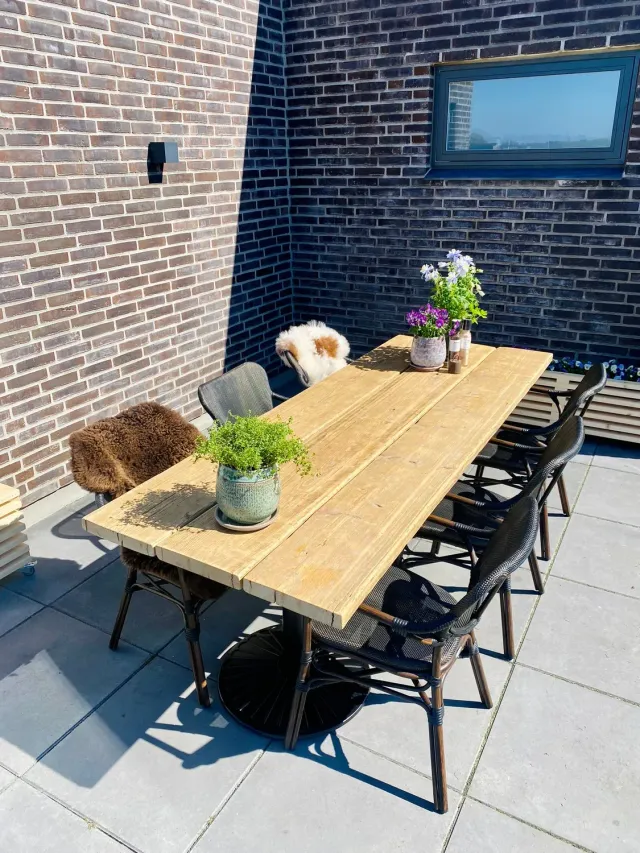 Kabeltromlen havebord 180 cm genbrugsplanker Fenris