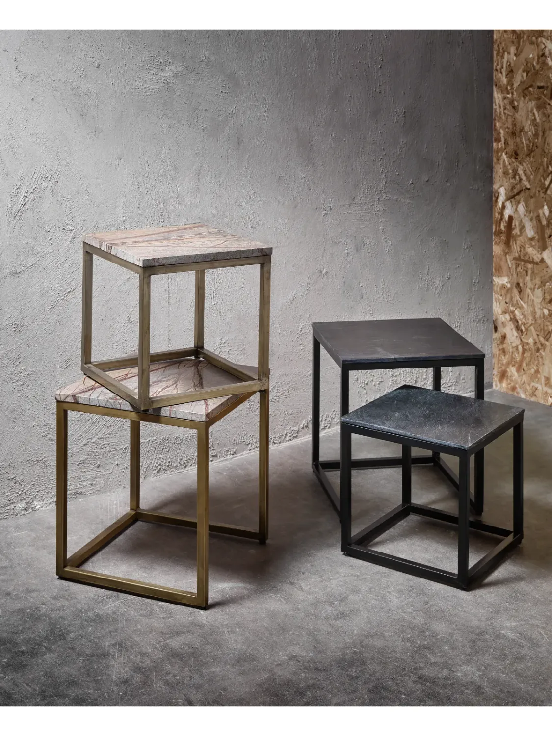 Just Us Furniture Genova sidebord sort marmor
