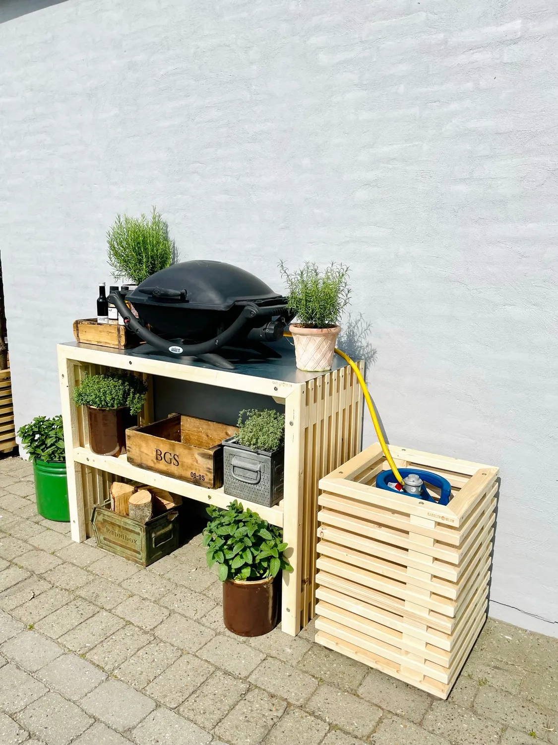 Kabeltromlen Nye Traller gasflaskeskjuler med lu00e5g 45 cm