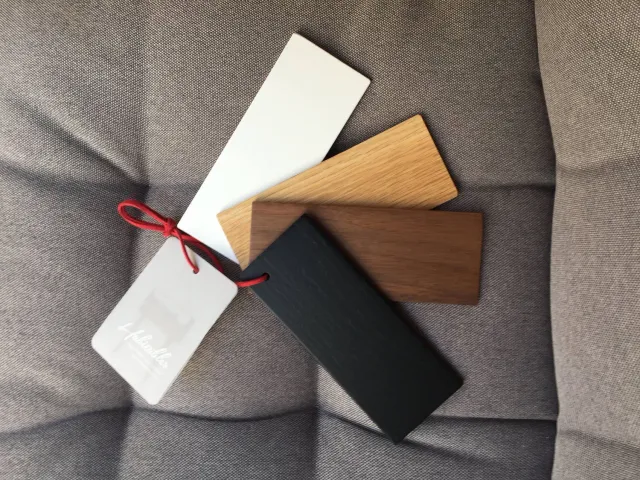 Habitables træprøver 4 stk valnød og eg