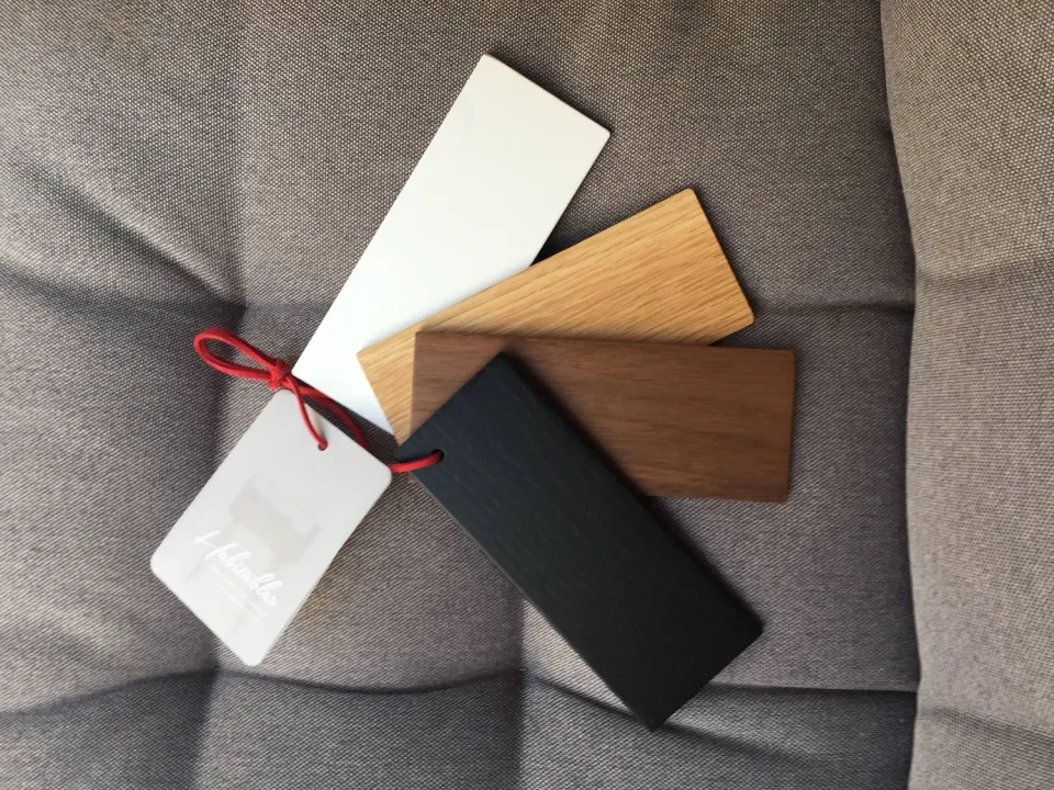 Habitables træprøver 4 stk valnød og eg