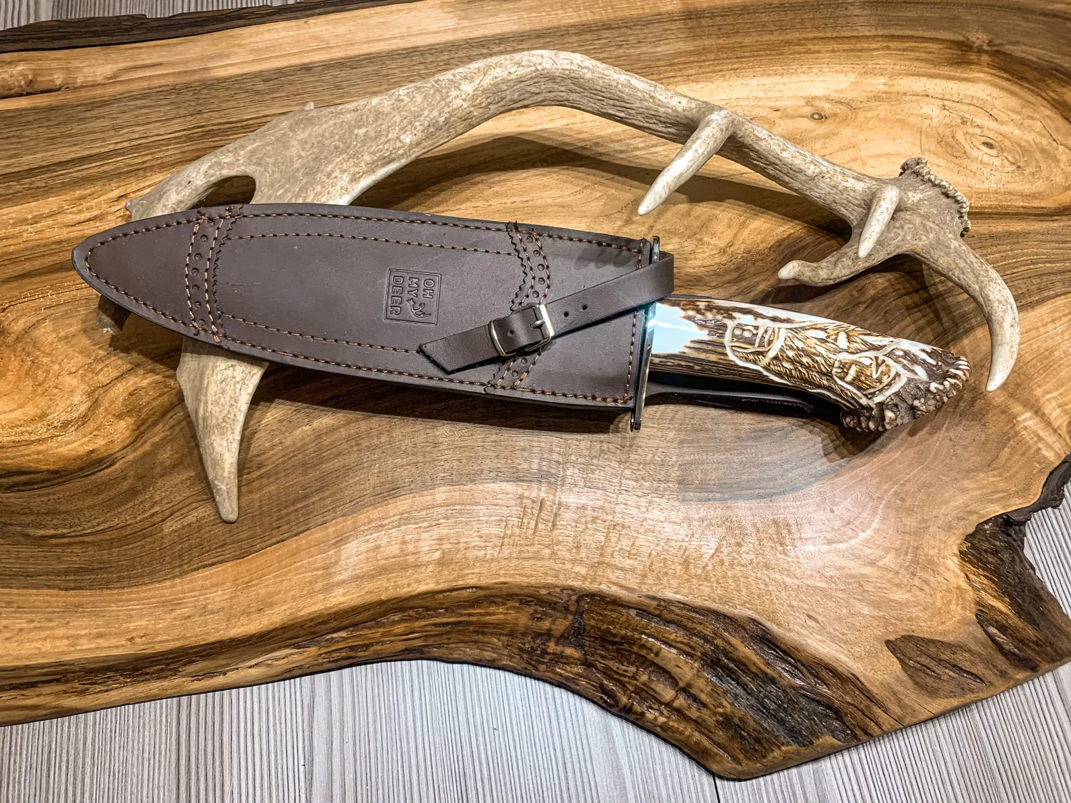 Oh My Deer Saufänger jagtkniv Böhler N690 massivt træ