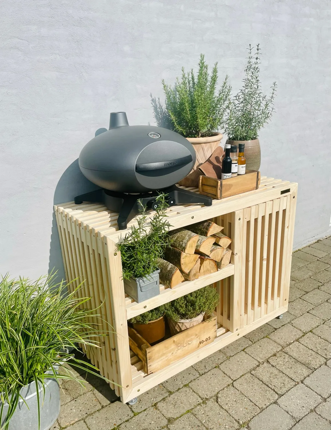 Kabeltromlen Grillbord 160 cm grillbord med topplade