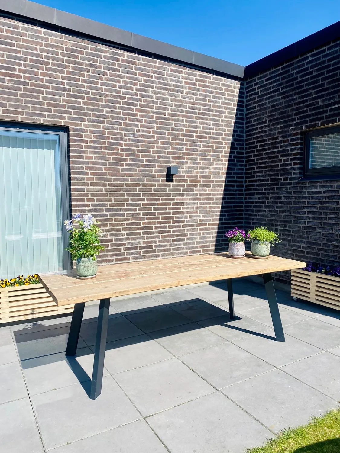 Kabeltromlen Haveborde Genbrugsplanker havebord 140 cm genbrugstræ