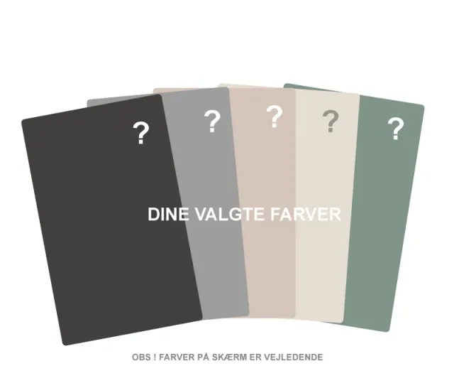Bønnebord Dine farveprøver træbord 5 stk farvevalg