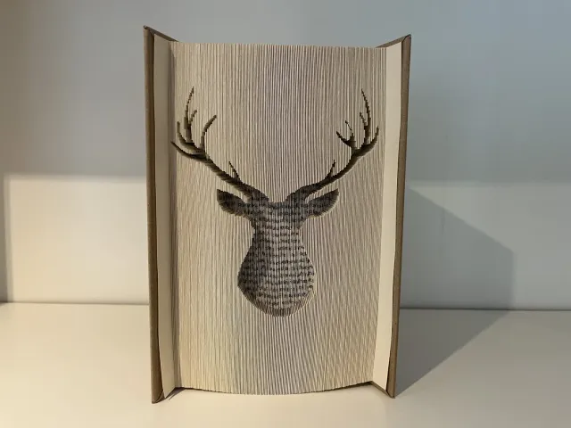 Oh My Deer Hirschkopf bogfoldekunst hjort håndfoldet