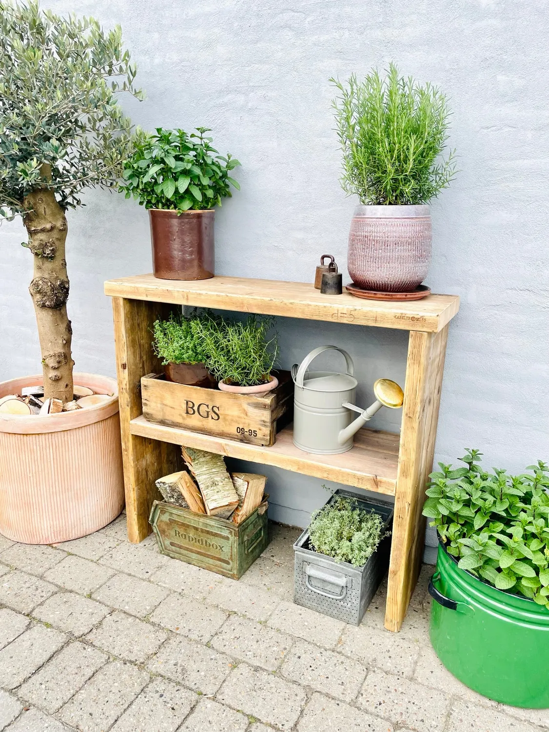 Kabeltromlen Emma plantebord 100 cm olie genbrugstræ