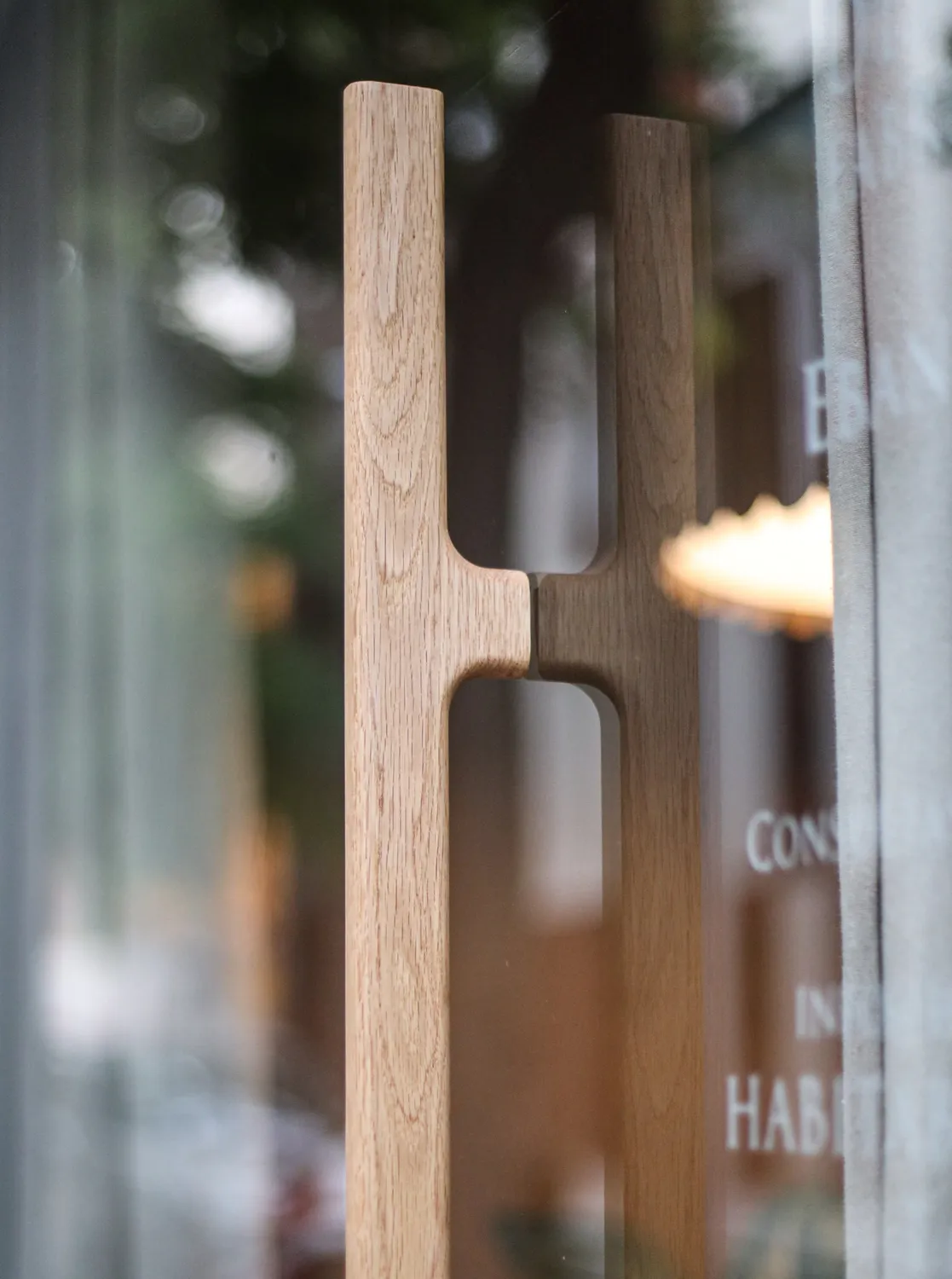 Habitables ZEN dørhåndtag træ 60 cm eg enkelt