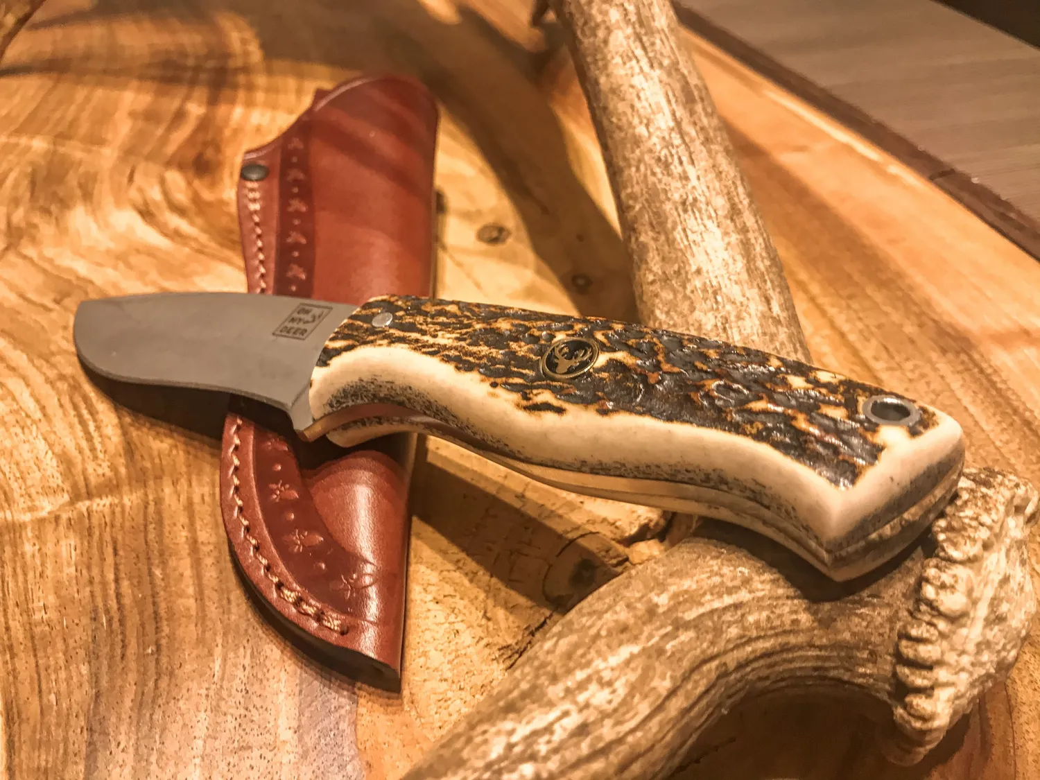 Oh My Deer Damast INOX jagtkniv rustfri damask