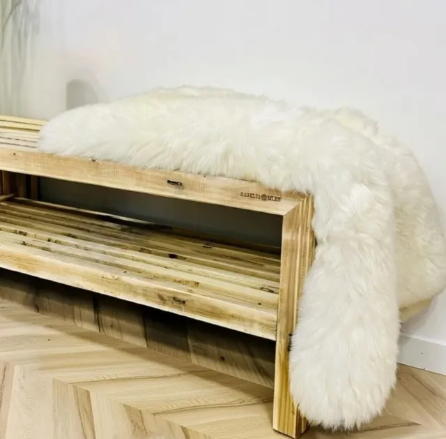 Kabeltromlen Lammeskind hvid/beige ca. 110 cm