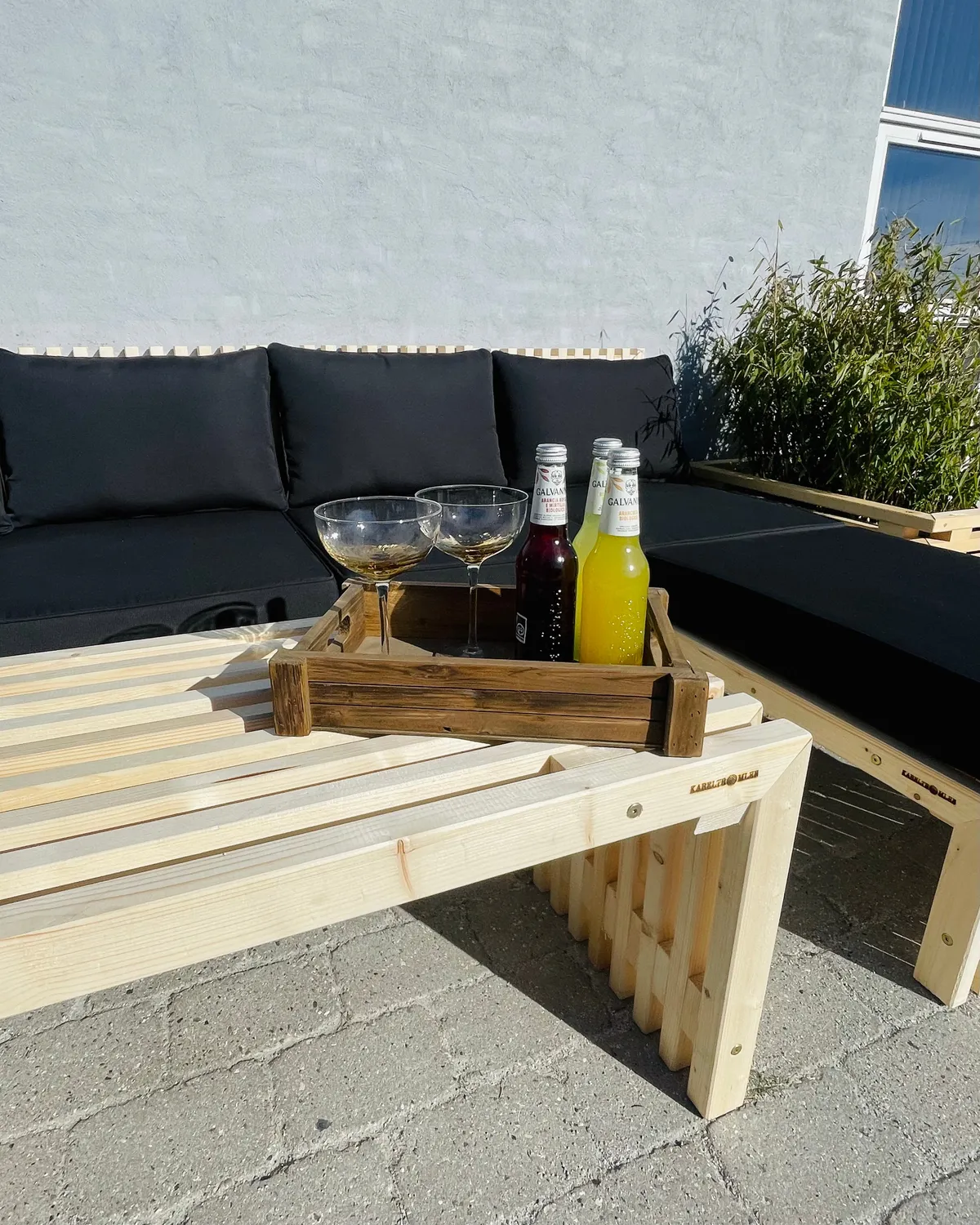 Kabeltromlen Loungemøbler Traller loungebord 100 cm nye traller