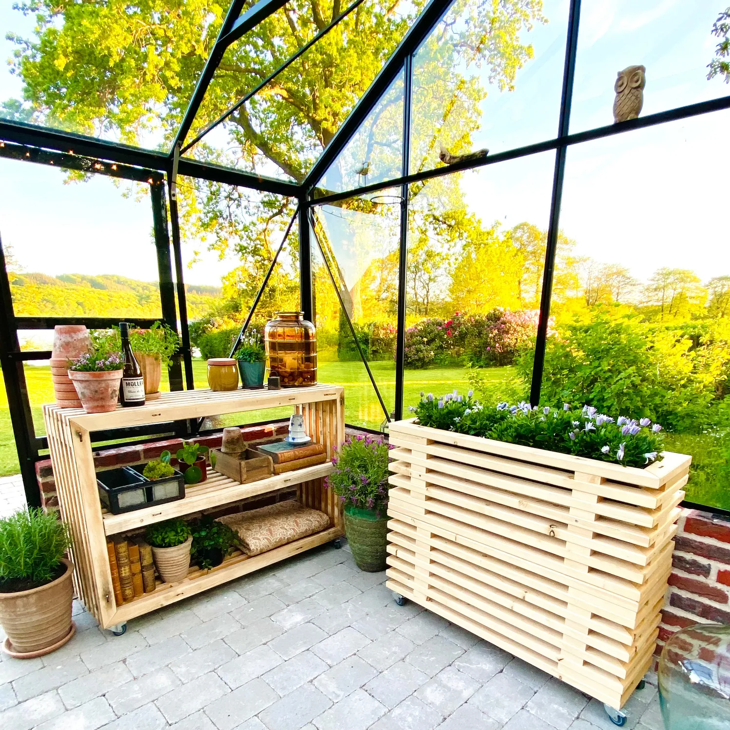 Kabeltromlen Blomsterkasse Traller 95 cm smal