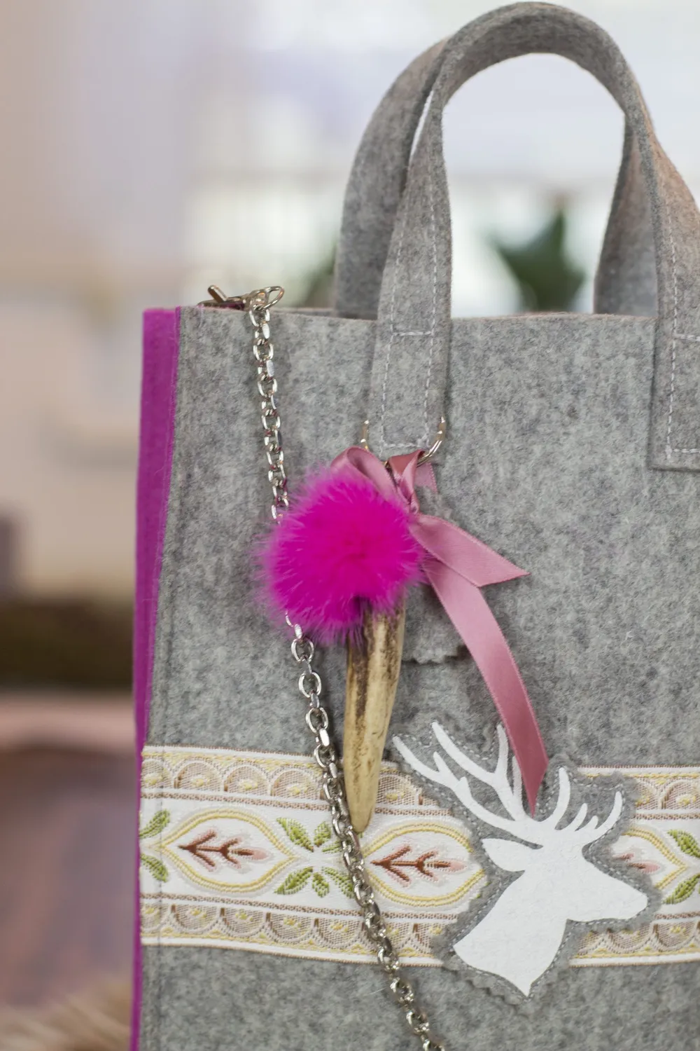 Oh My Deer Shopper S trachtentasche rosa