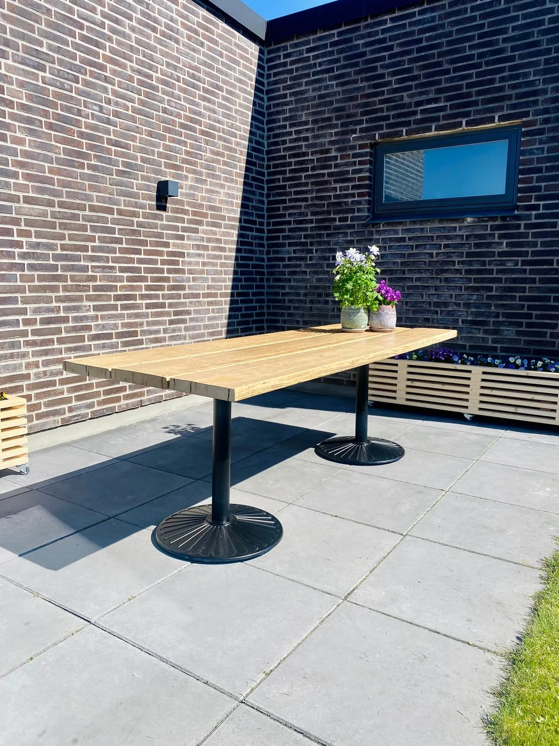 Kabeltromlen havebord 180 cm genbrugsplanker Fenris