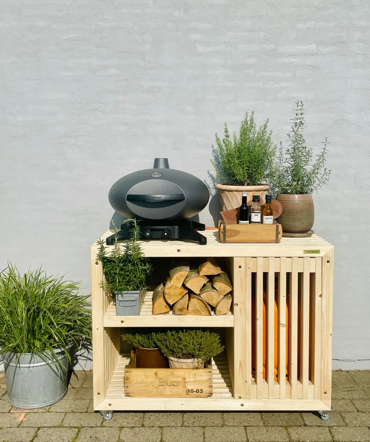 Kabeltromlen Grillbord 160 cm grillbord med topplade