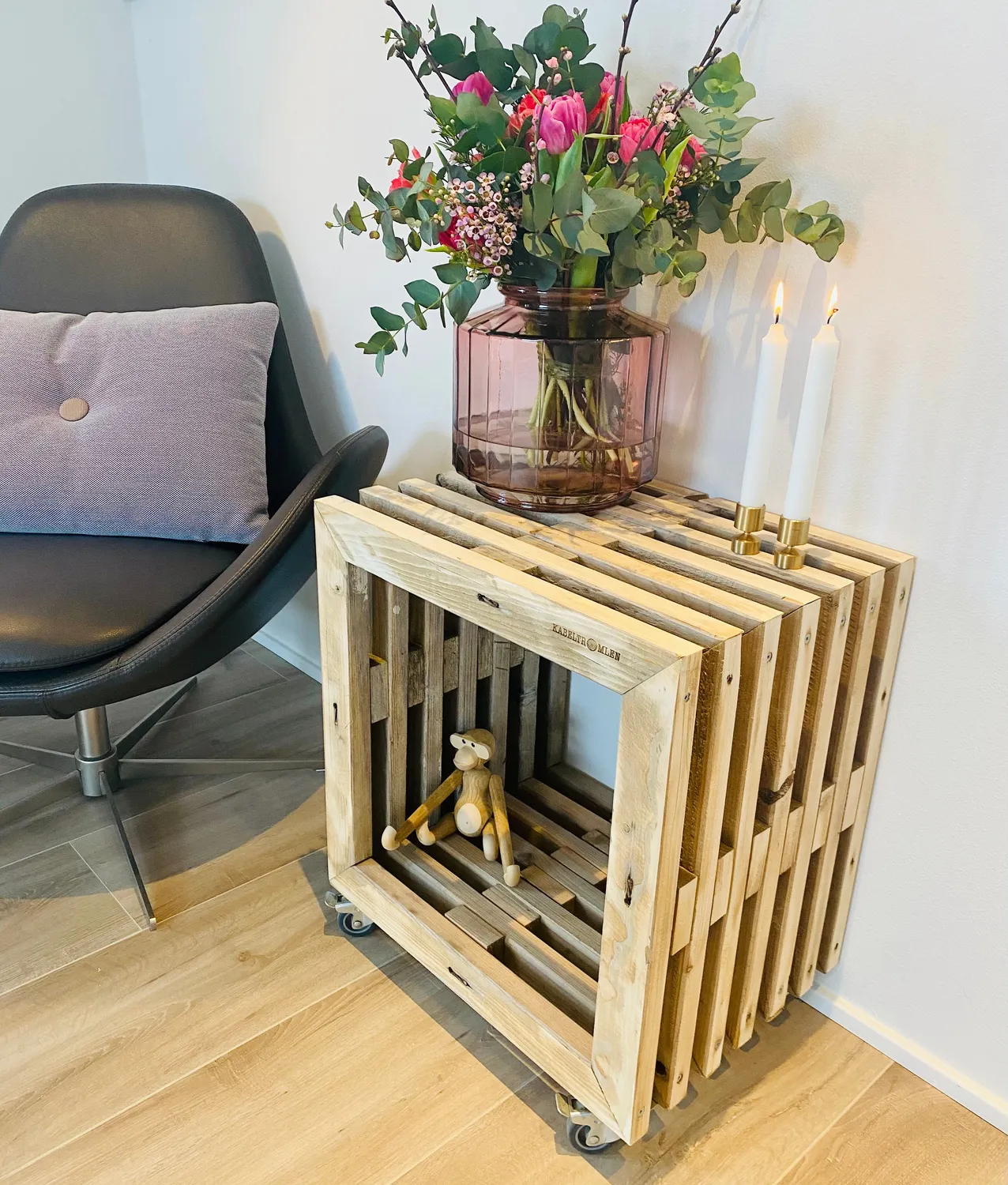 Kabeltromlen Kubereol brugte traller 45 cm med hjul