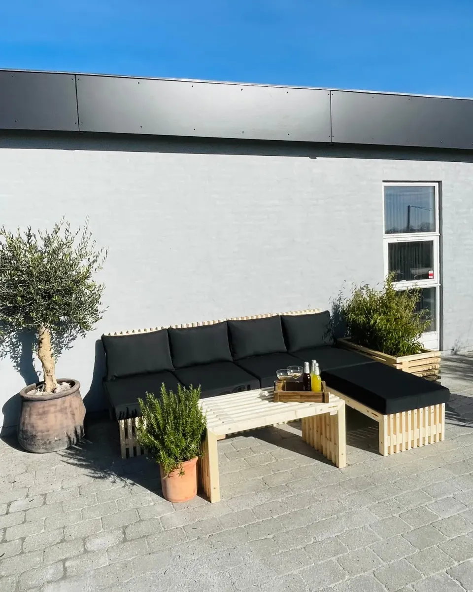 Kabeltromlen Traller loungesofa-sæt inkl. hynder 235 cm