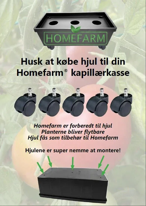 Kabeltromlen Homefarm Hjul Kapillærkasse Sæt 5 stk