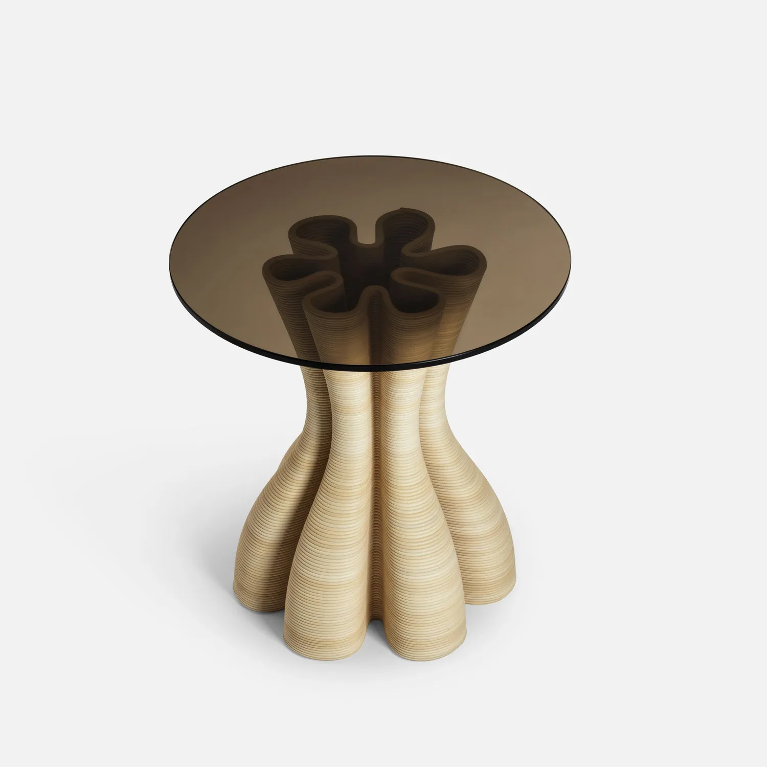 HYFER Anemone sidebord Natural bronzeglas