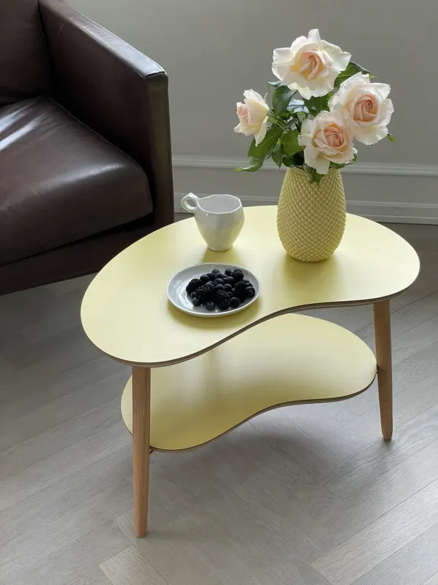 Bønnebord Lille 60x40 sofabord Camomille egetræ