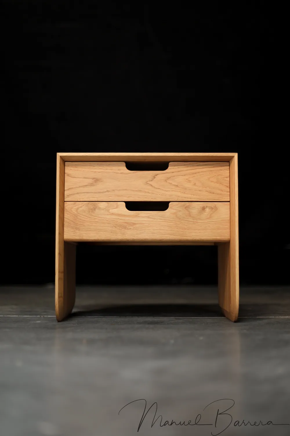 Habitables Phantom natbord massivt træ eg 2 skuffer