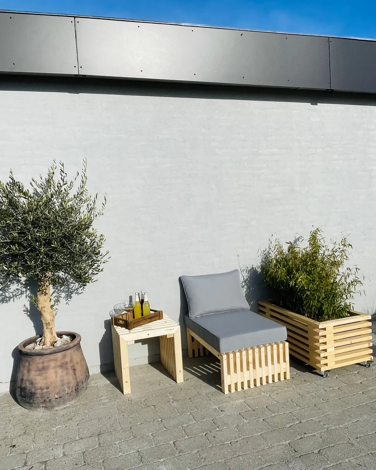 Kabeltromlen loungemodul 83 cm sort uden ryglæn