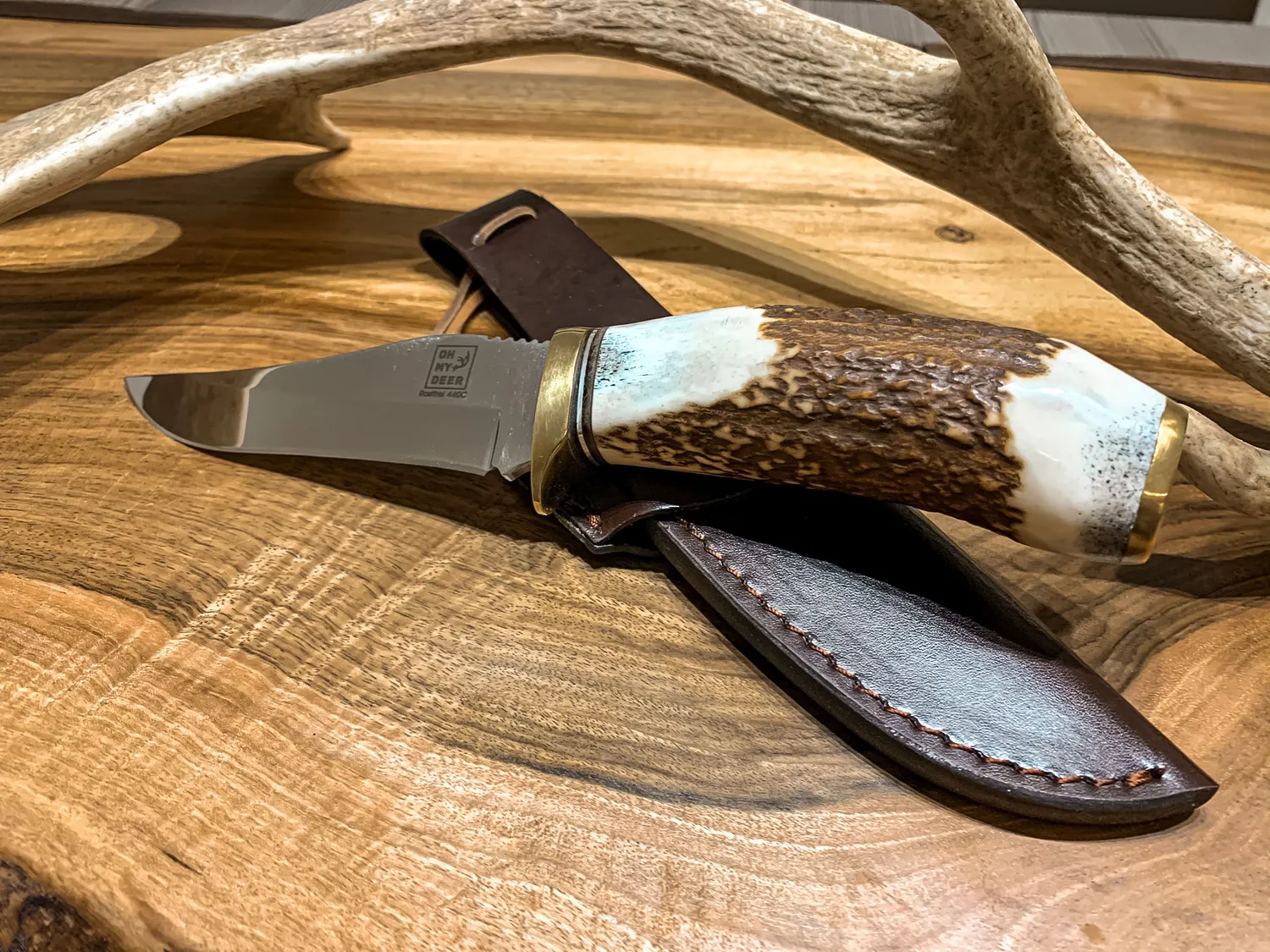 Oh My Deer Hirschhorngriff jagtkniv med hjortehorn