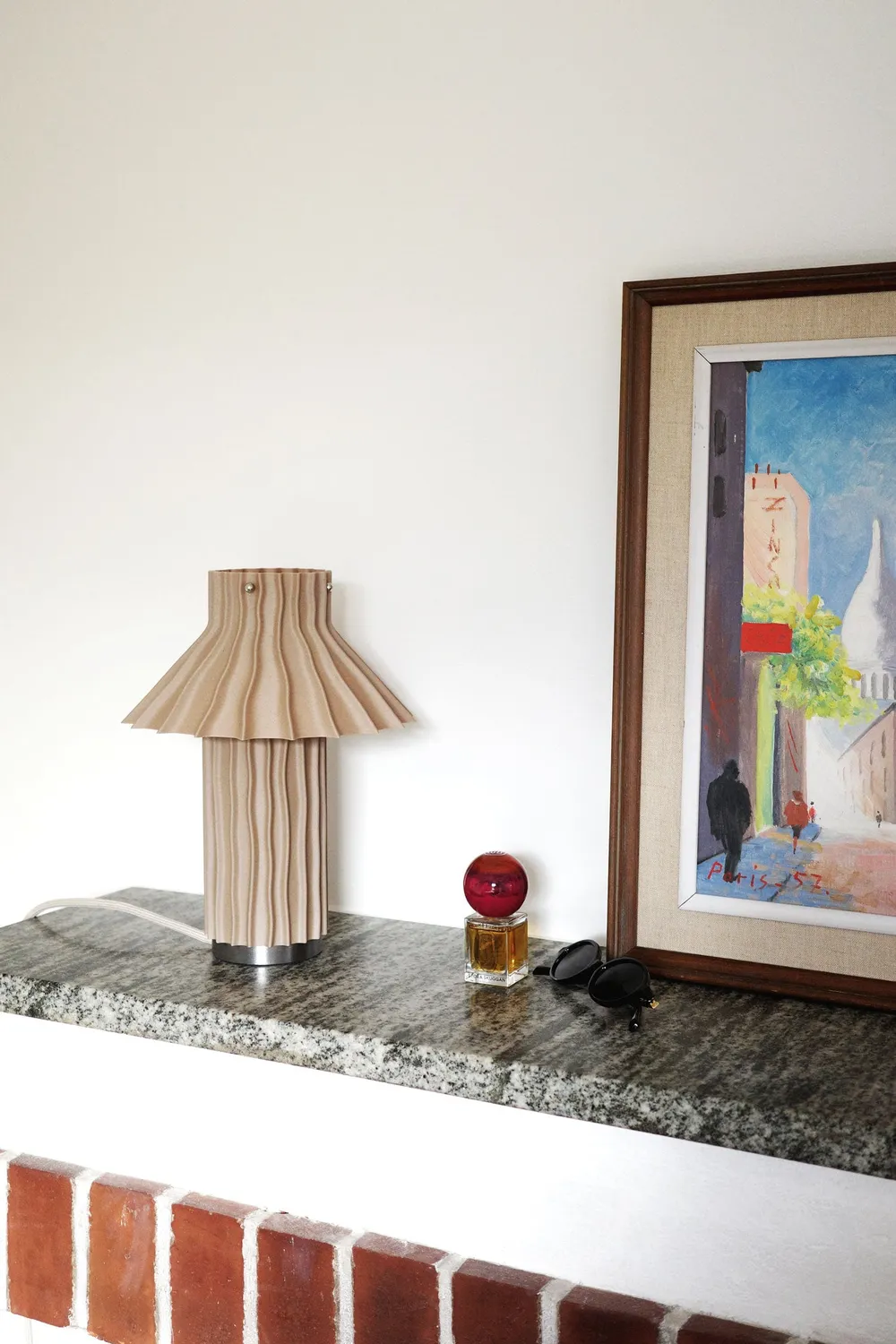 HYFER OBJECTS Kakta Small bordlampe linen varm