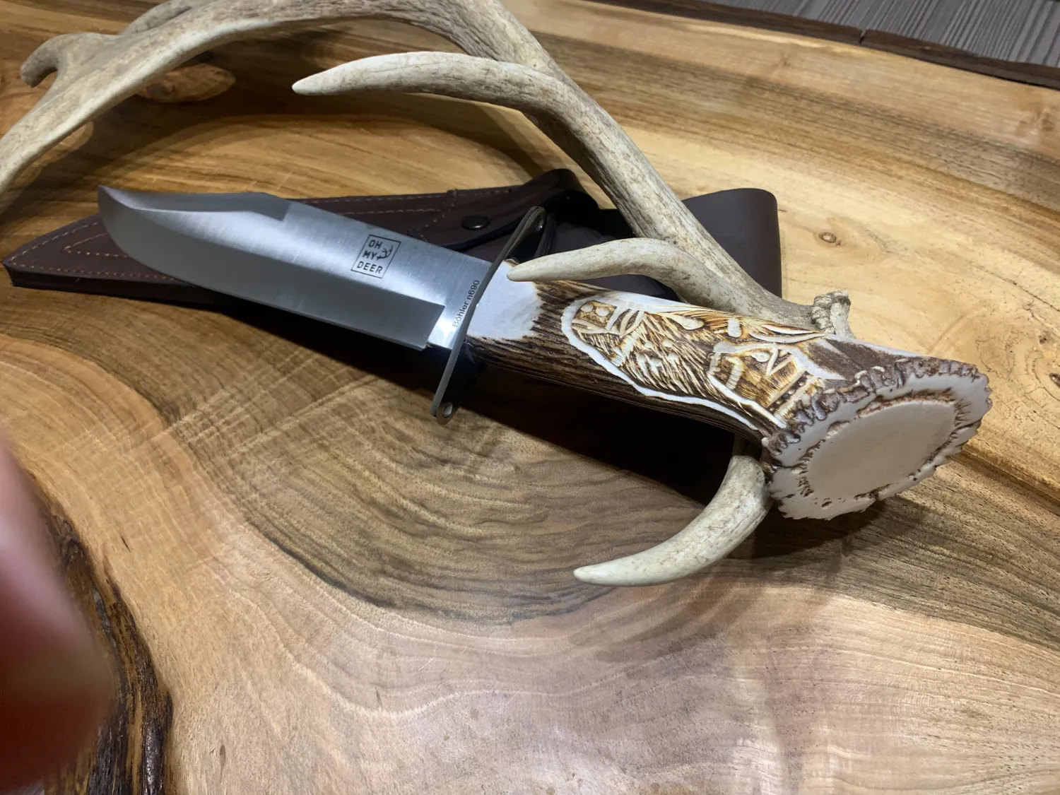Oh My Deer Saufänger Schnitzereien jagtdolk udskåret