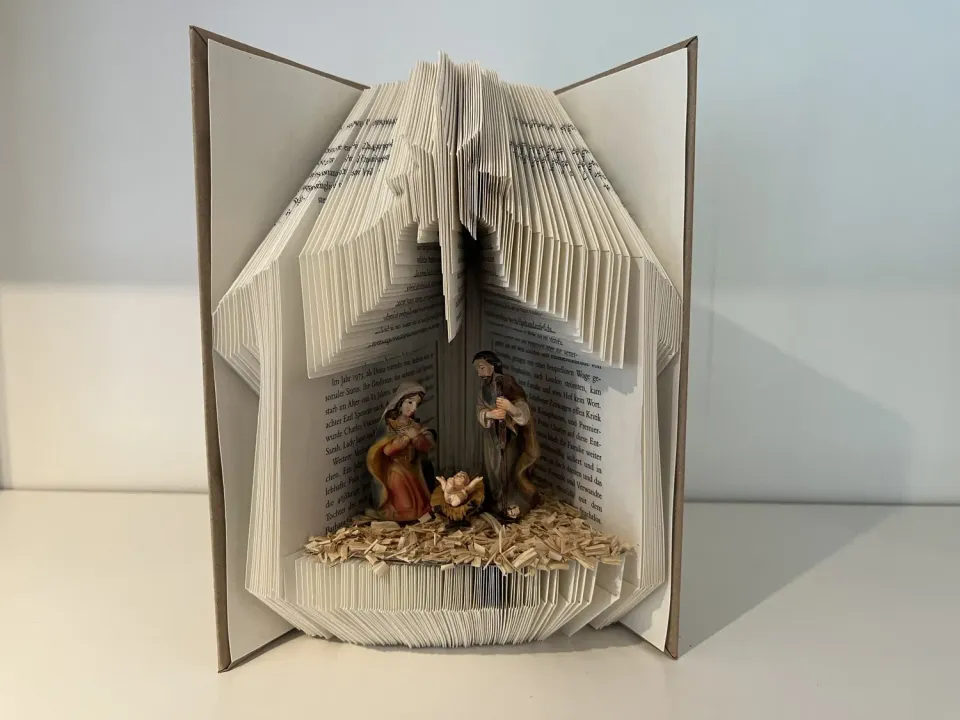 Oh My Deer Weihnachtskrippe bogfoldning julekrybbe