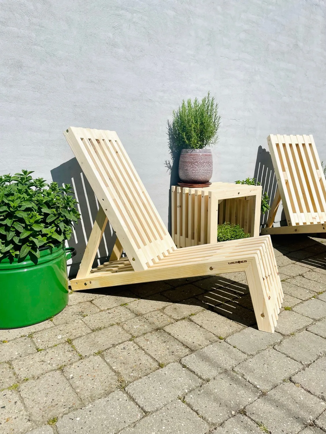 Kabeltromlen Solstol Sæt 2 stole+bord traller