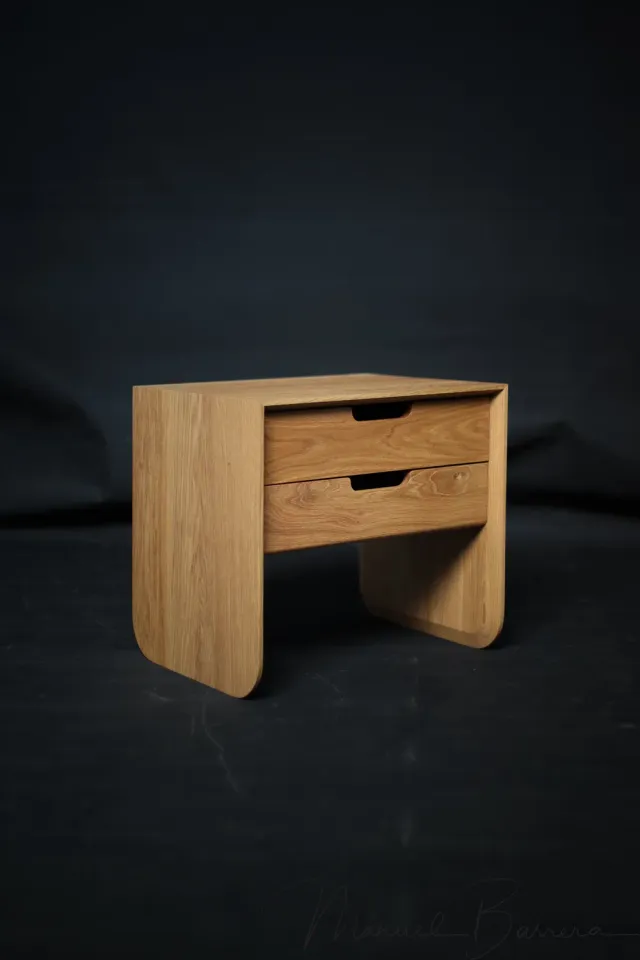 Habitables Phantom natbord massivt træ eg 2 skuffer