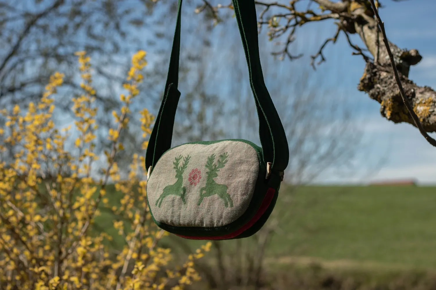 Oh My Deer Loden trachtentasche skuldertaske uld