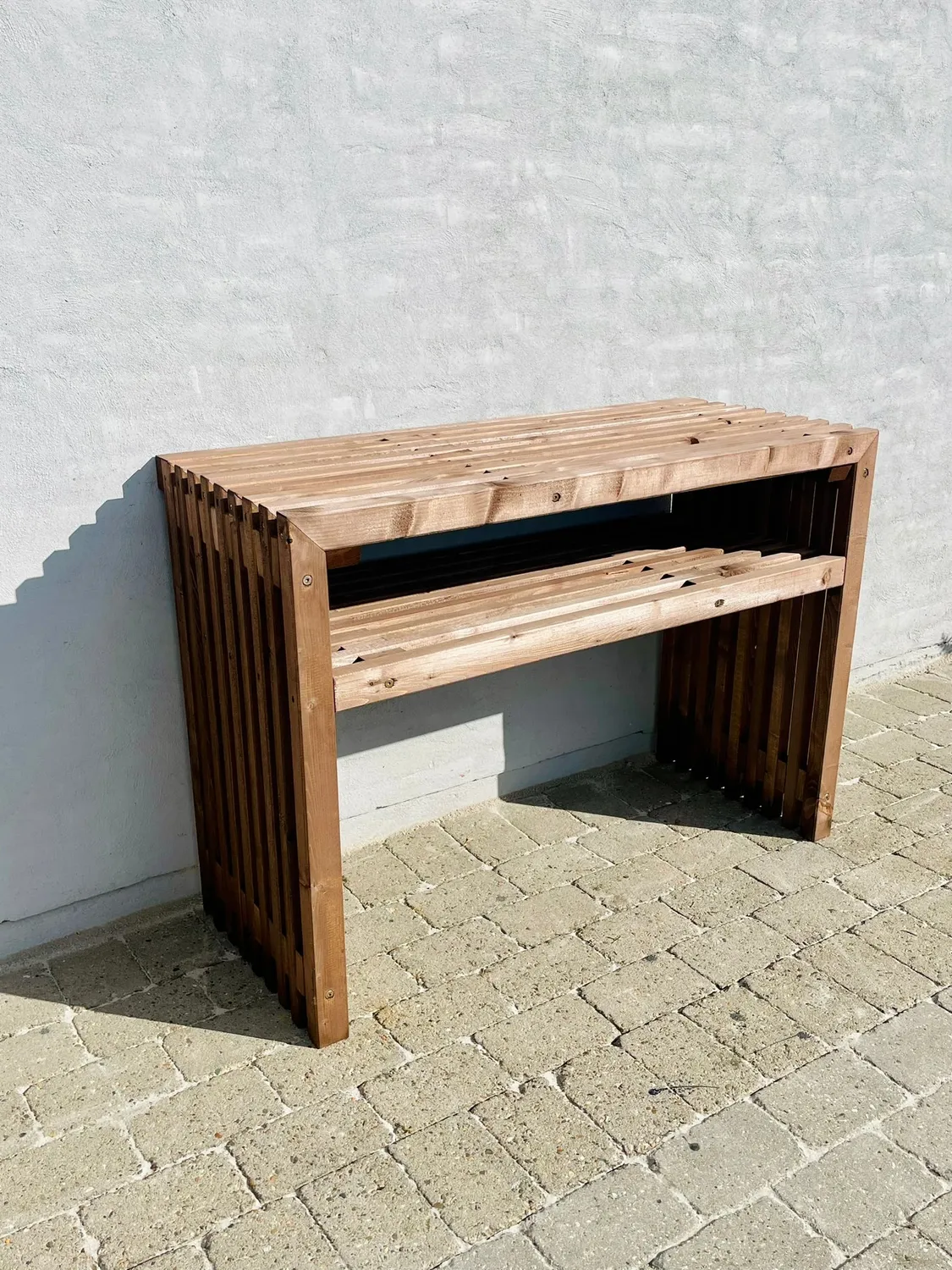 Kabeltromlen Grillbord af Traller grillbord brunbejdset 120 cm