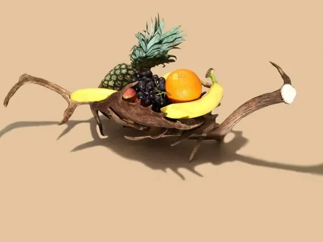 Oh My Deer Geweih Obstschale frugtskål af gevir natur