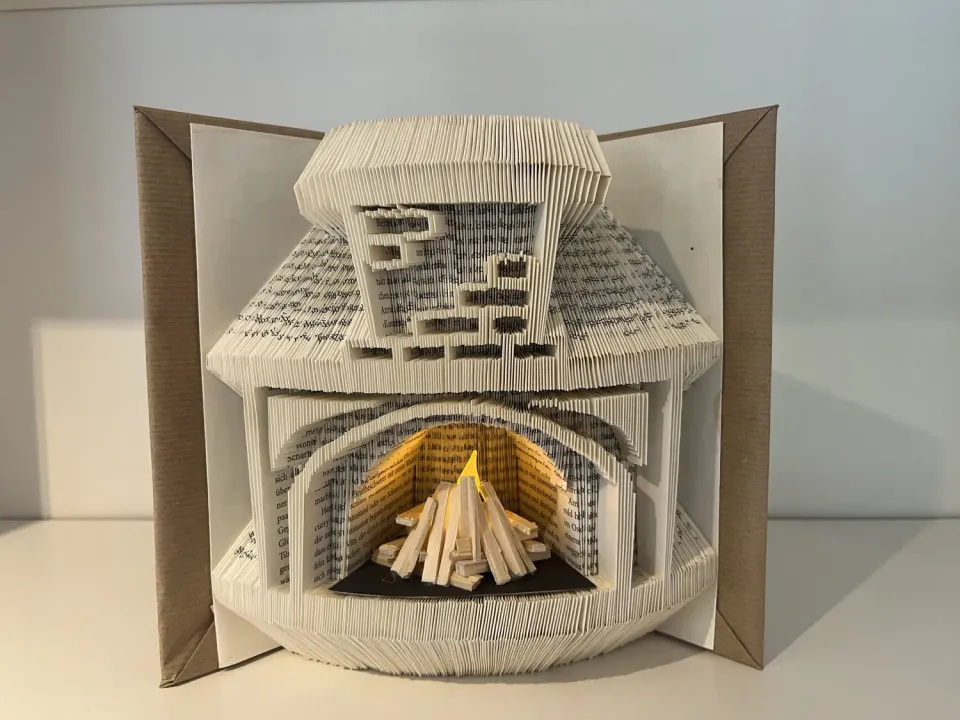 Oh My Deer Buchfaltkunst Lagerfeuer foldet bogkunst bål