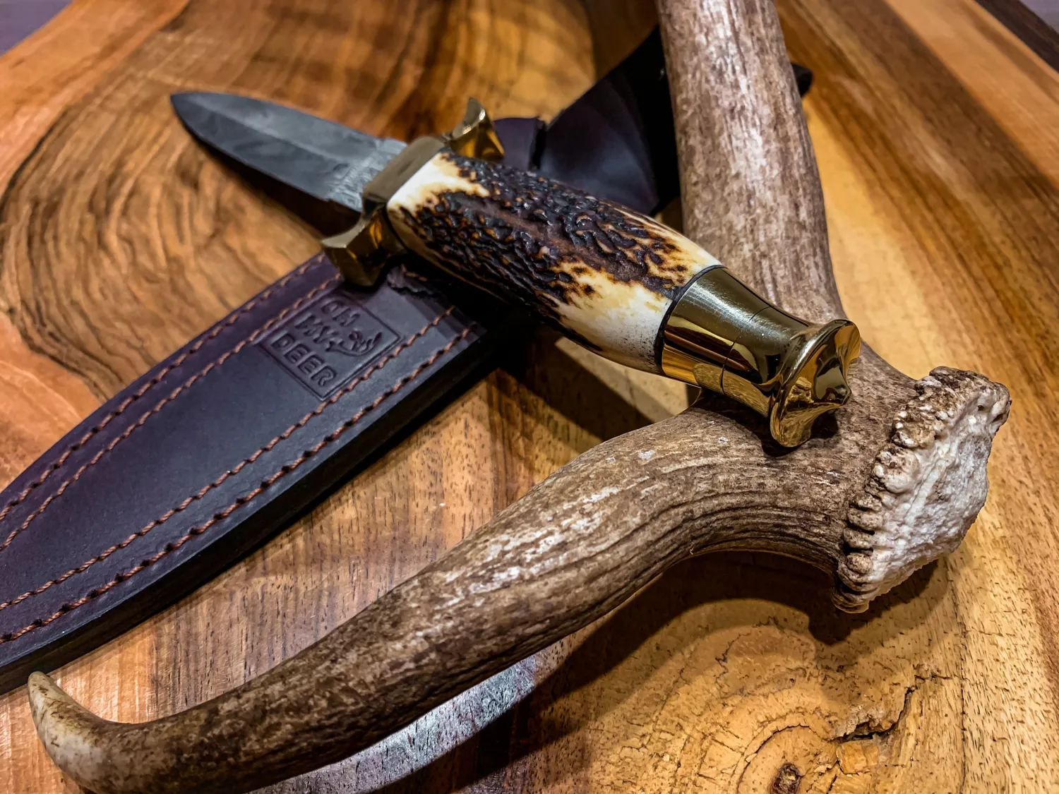Oh My Deer Damast Stiefelmesser støvlekniv damask