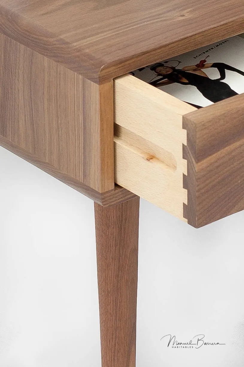 Habitables Mid-Century Console 02 konsolbord eg 2 ben massivt træ