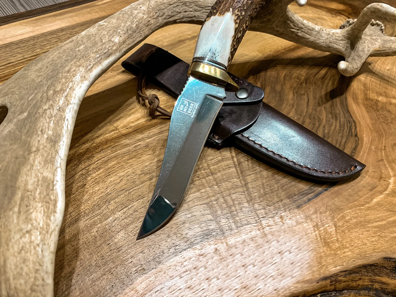 Oh My Deer Hirschhorngriff jagtkniv med hjortehorn