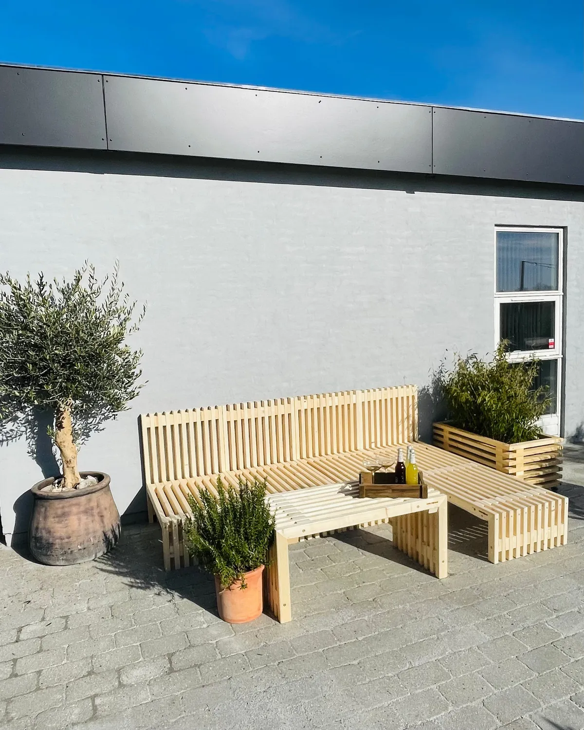 Kabeltromlen Traller loungesofa-sæt inkl. hynder 235 cm