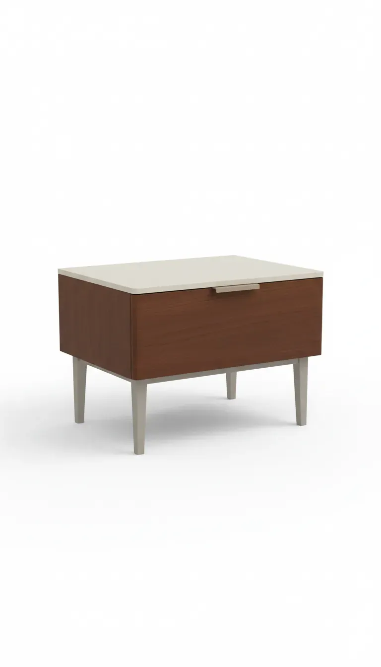Habitables sengebord natur eg 1 skuffe soft-close