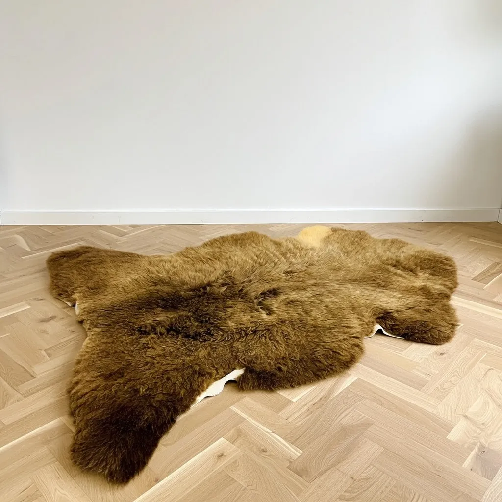 Kabeltromlen Lammeskind hvid/beige ca. 110 cm