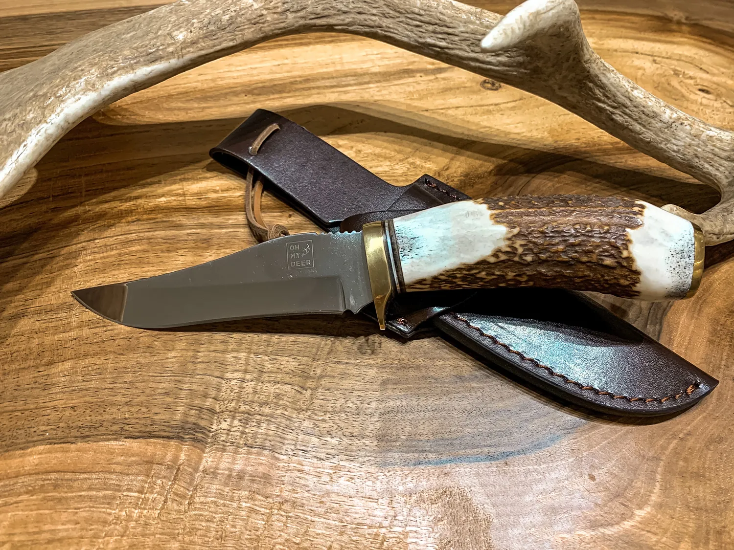 Oh My Deer Hirschhorngriff jagtkniv med hjortehorn