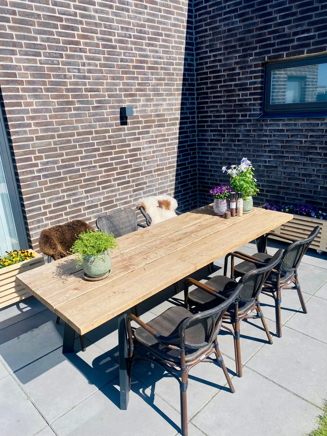 Kabeltromlen Haveborde Genbrugsplanker havebord 140 cm genbrugstræ
