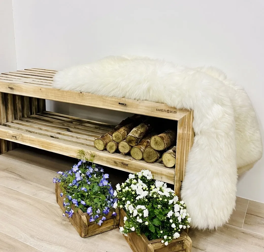Kabeltromlen Lammeskind hvid/beige ca. 110 cm